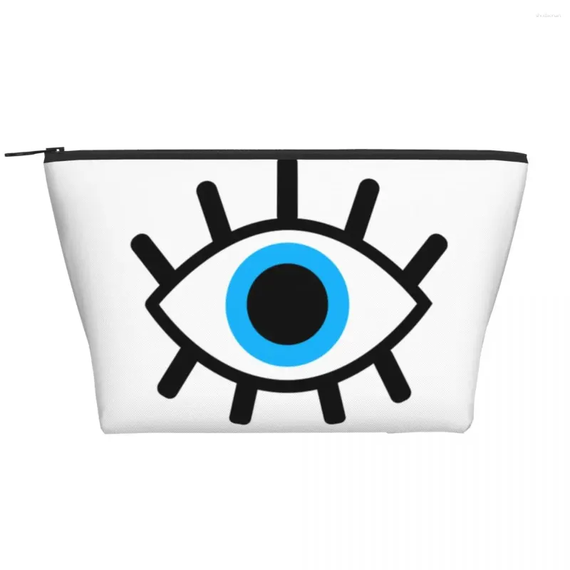 Bolsas cosméticas ojos Bagm Bag Mujeres Kawaii Gran capacidad Black Evil Eye Amulet Boho Patrón de maquillaje Caja de almacenamiento de belleza Toilaty