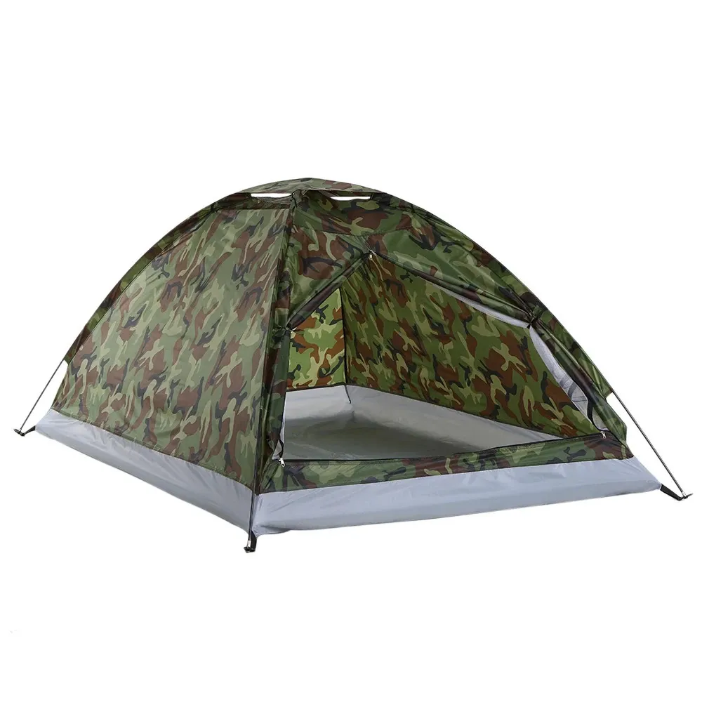 TOMSHOO Camping Tent for 2 Person Single Layer Outdoor Portable Camouflage Tent Camping Equipment RU In Stock 240416