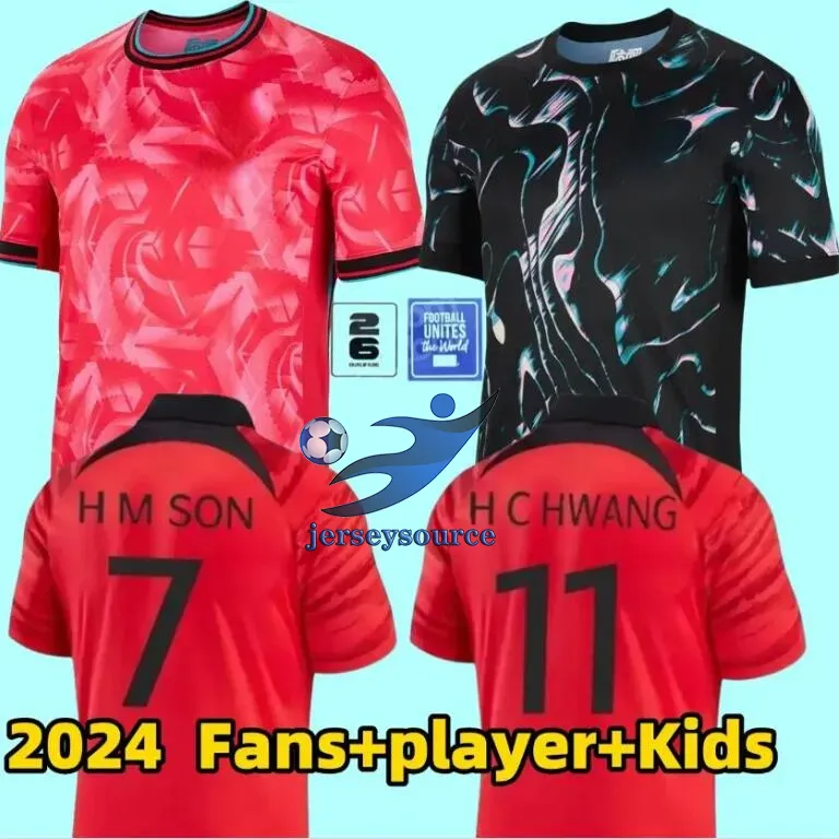 3xl 4xl Korea Jersey 3xl Zuid-Korea Soccer Jersey 2024 2025 HEUNG-MIN SON KANG IN LEE NATIONAAL TEAM 24 25 voetbalshirt Kids Kit Set Home Away Men Uniform Fan Player