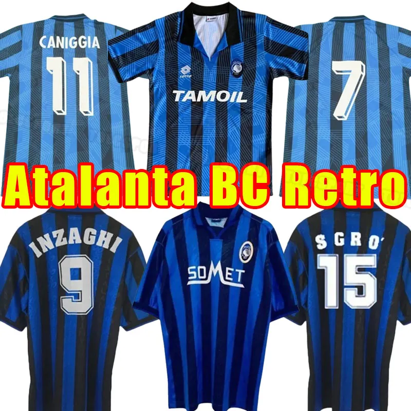 Atalanta Jersey Retro Soccer Maglie 1991 1992 1993 1996 1997 camicie da calcio vintage Maglia da Calcio inzaghi Caniggia Vieri Doni Lammers Ventola Budan 91 92 93 96 97