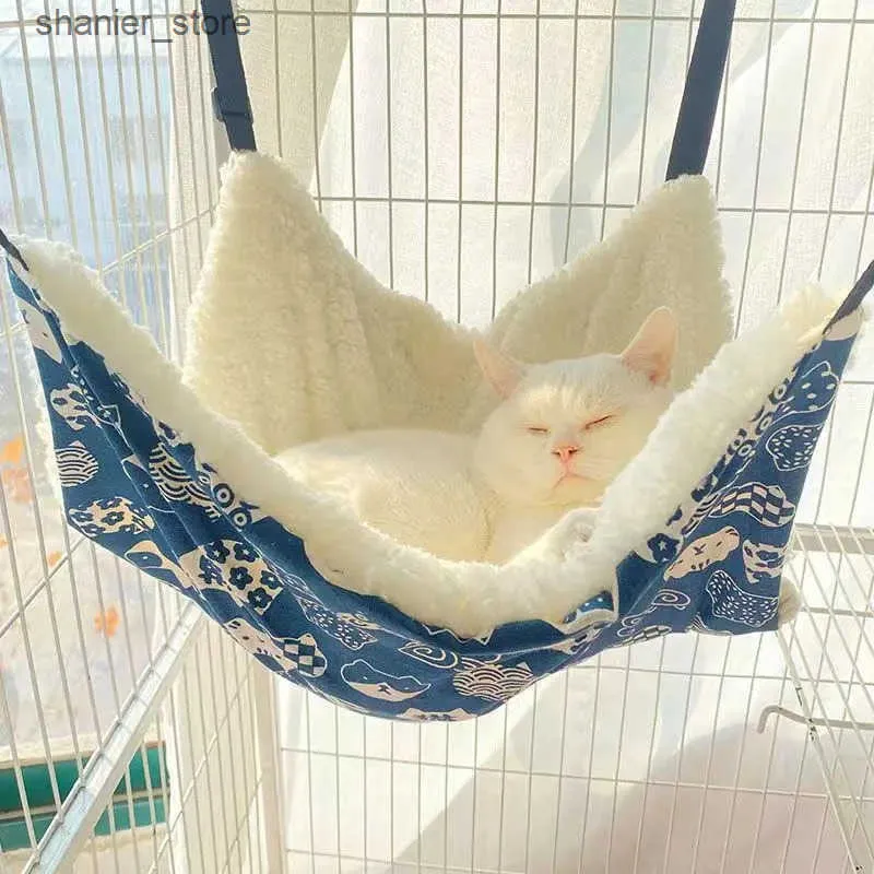 Cozy Wooden Cat Bed with Oval Scratcher Double-Sided Hammock Design! Shop  Now!