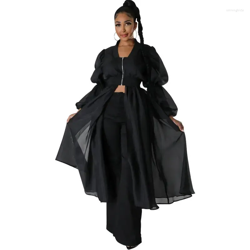 Ethnische Kleidung Dashiki African Elegantes Party Abendkleider für Frauen Herbst Langarm Weiß schwarzes hellgrünes Midi Kleid