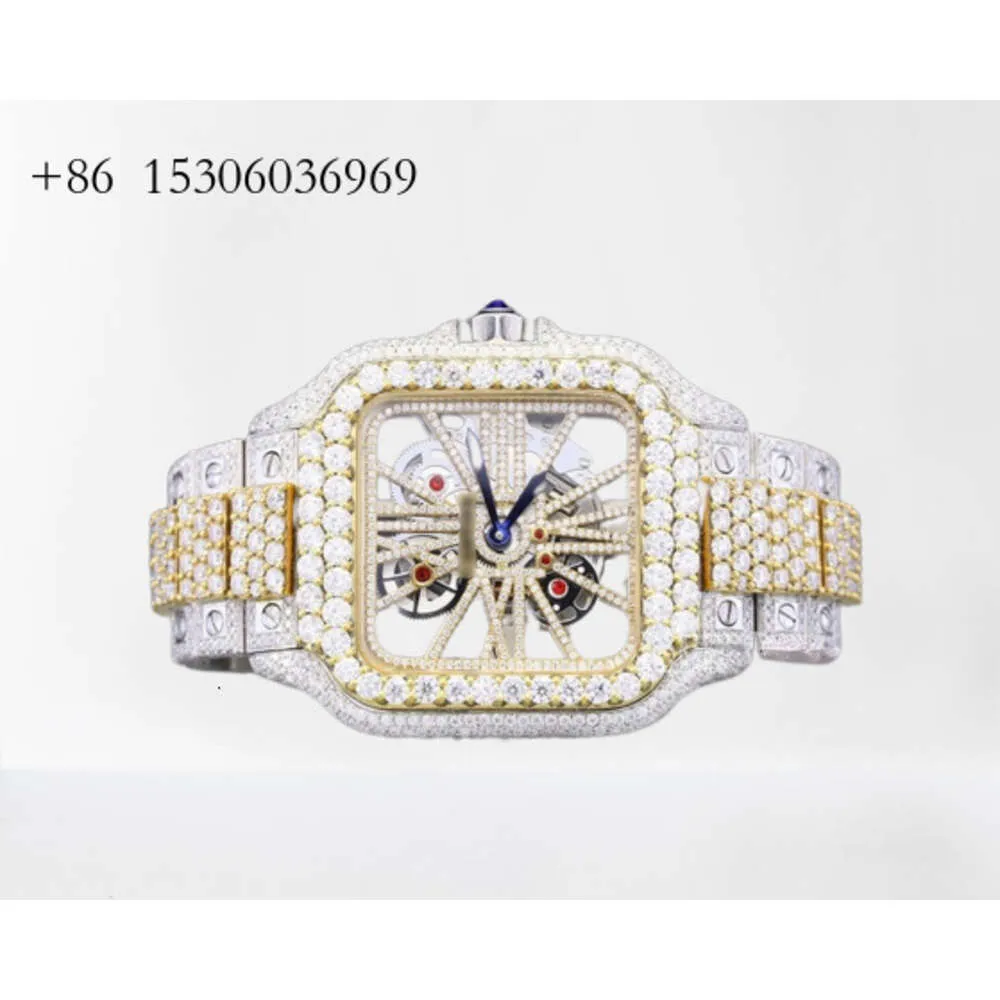 VVS Moissanite Watch Men Hip Hop Full Diamd