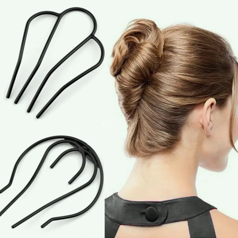 50 pezzi/lotto bastoncini neri a forma di formela per capelli clip da spicco per capelli da sposa Accessori per capelli Acconciatura per capelli Teste chiusura