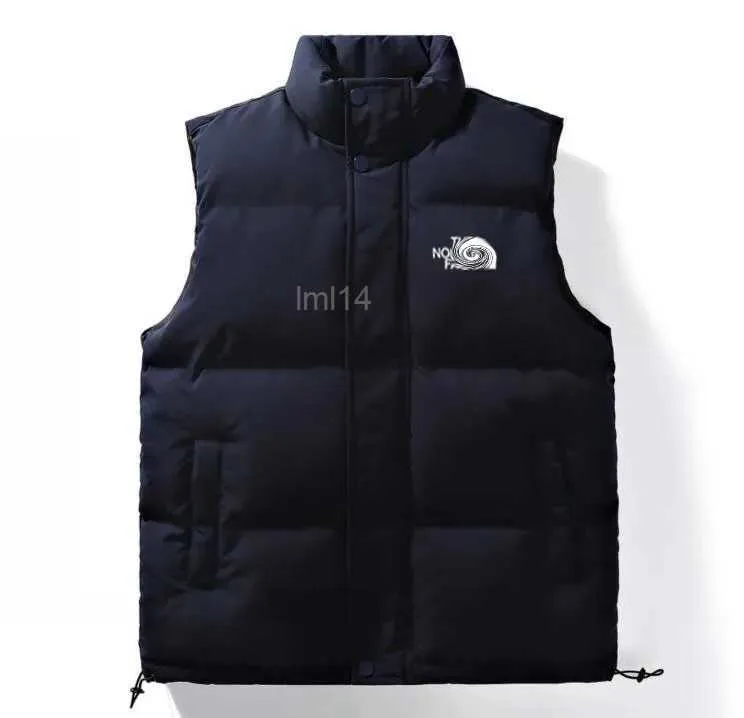 Winter Vest Down Cotton Jacket Thickened Insulation Outdoor Sports Jacket Mens and Womens Fashionable Solid Color Vest Sleeveless Cotton Jacketp8b2