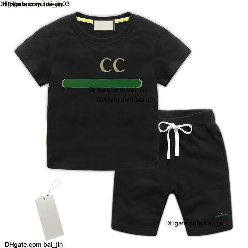 2-10 in Lagerjahre Designer Kinder Sets T-Shirt Hosen Set Markendruck Kinder 2 Stück100% Baumwollkleidung Baby Jungen Mädchen Mode Kinderkleidung Kleidung