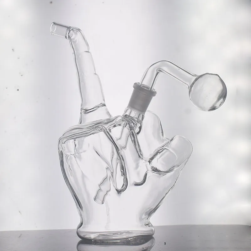 1 pcs tubi di acqua di bong di vetro caveohs medio spesse rigate in vetro tampone downstem tubo di tabacco con tubo di bruciatore in vetro maschio da 14 mm
