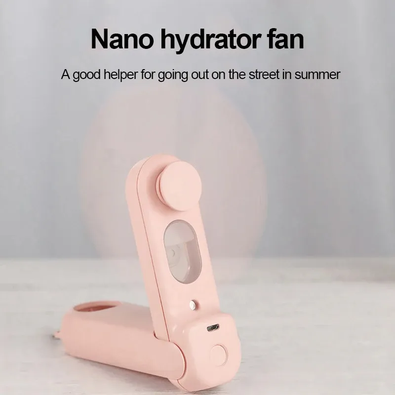 1pc Mini Portable Fold Fan Originality Charging Household Electrical Appliances Desktop Electric Hold Small Air Cooler