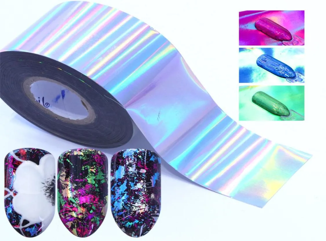 7 stks holografische nagelfolie kleurrijke transfer stickers sterrenheme stickers schuifregelaars voor nagel art decoratie tips manicure tools bea073041852