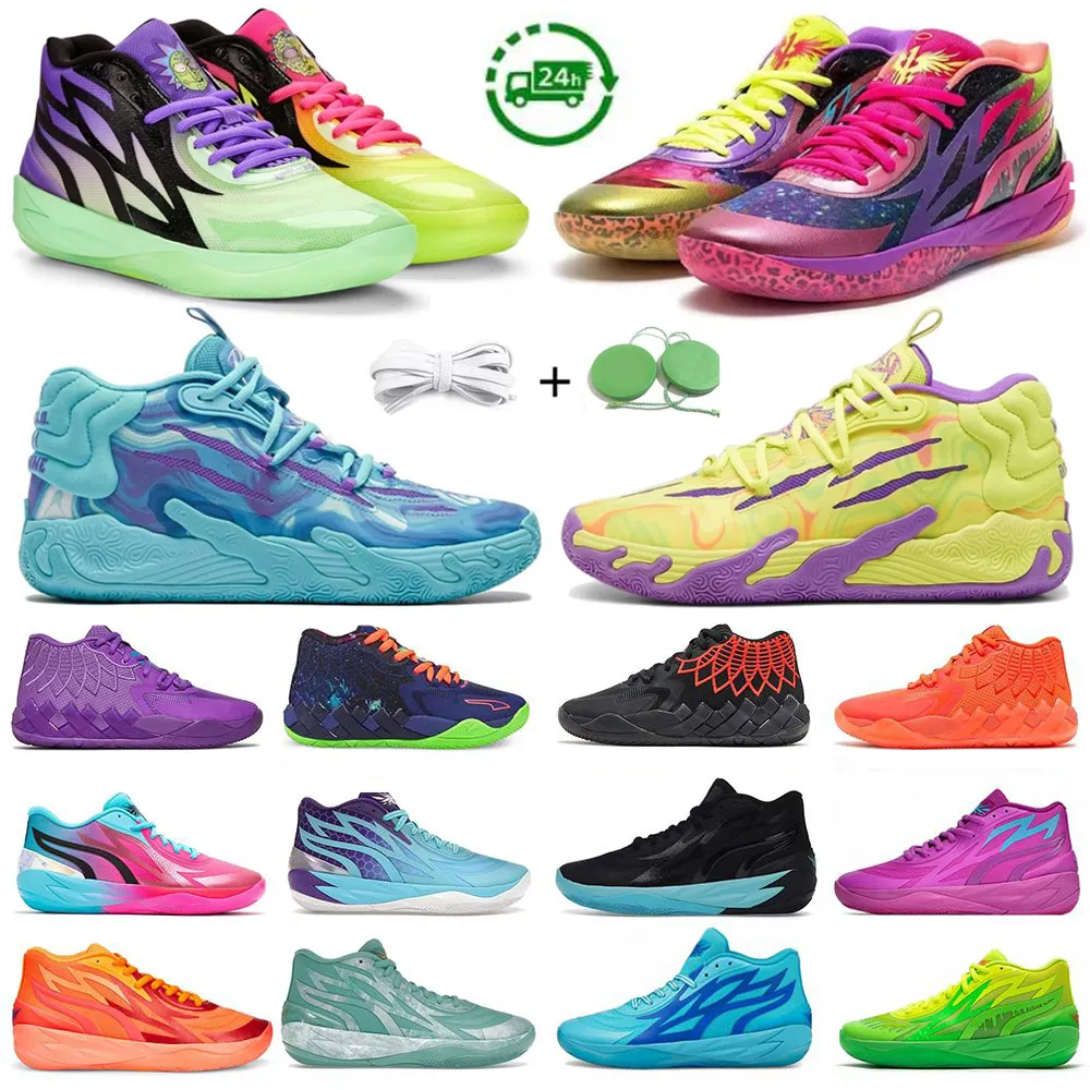 Rick & Morty Basketball Shoes | Iridescent Multi-Colored
