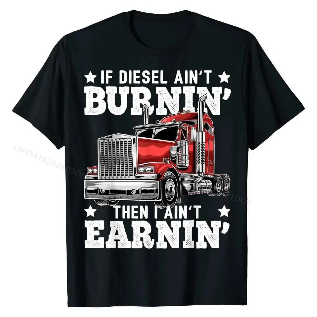 Camisetas masculinas Funny Trucker Big Rig Rig semi-reboque Driver de caminhão Presente T-shirt Cotton Tops Tops Camisetas casuais Tshirts Cool Família T240425