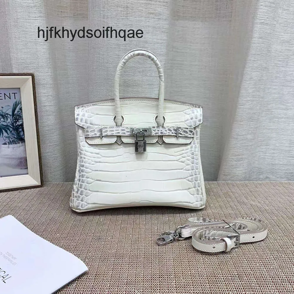 Handtassen Berkins Diamond Large Bag Classic Buckle Fashion White 2024 Designer Capaciteit Messenger Himalayan Tassen Crocodile dames bakken SF0B 4FPE