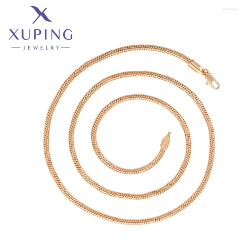 Chains Xuping Jewelry Shining Fashion Gold Color High Quality Decorations Necklace For Women Classic Party Gifts X000755088