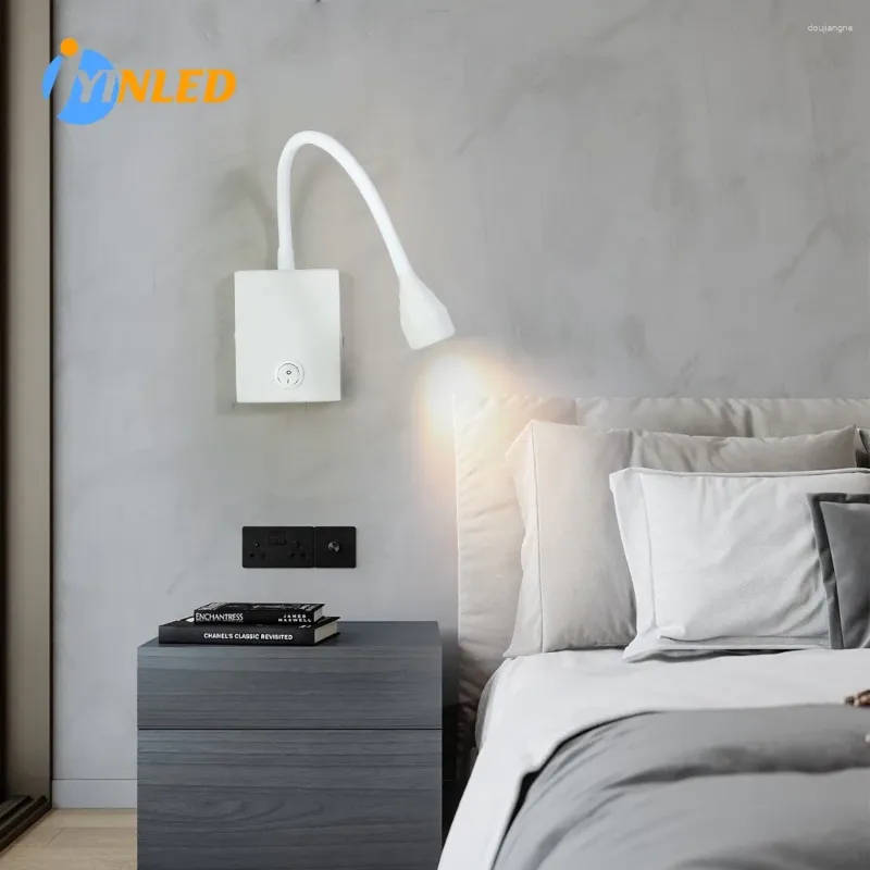 Wall Lamp 3w Modern Hose El Room Bedside Flexible Led Reading Mounted