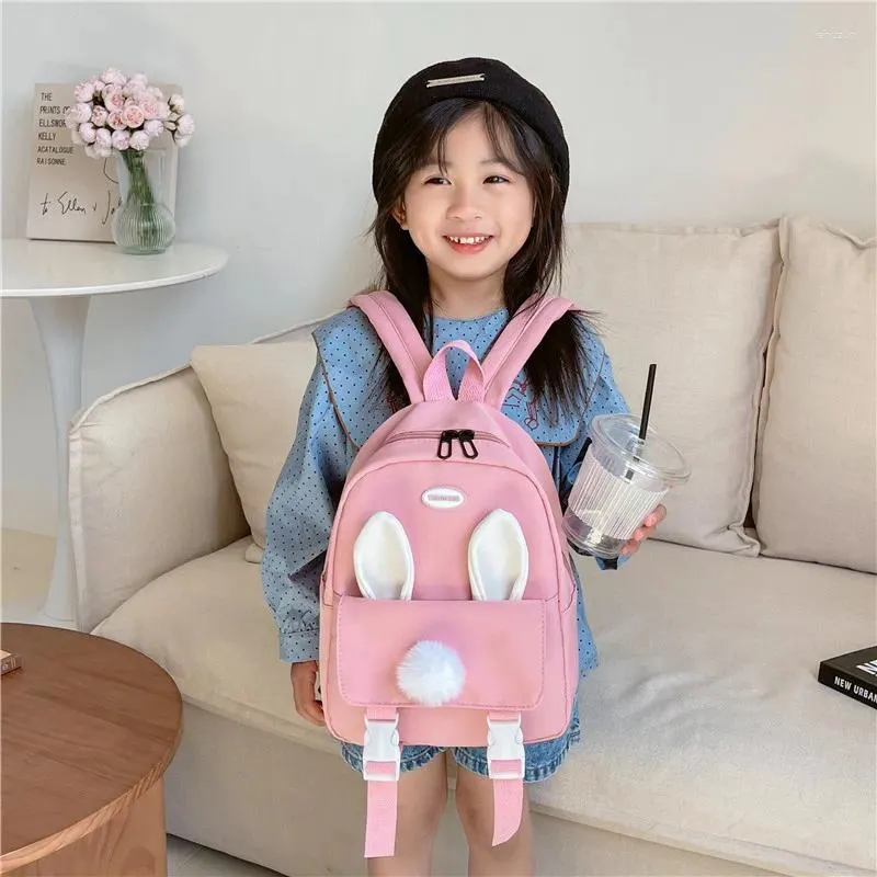 Backpack 1901 Fashion Children School Bags 3D Cartoon Print Plush Kids Kindergarten Boys And Girls Book