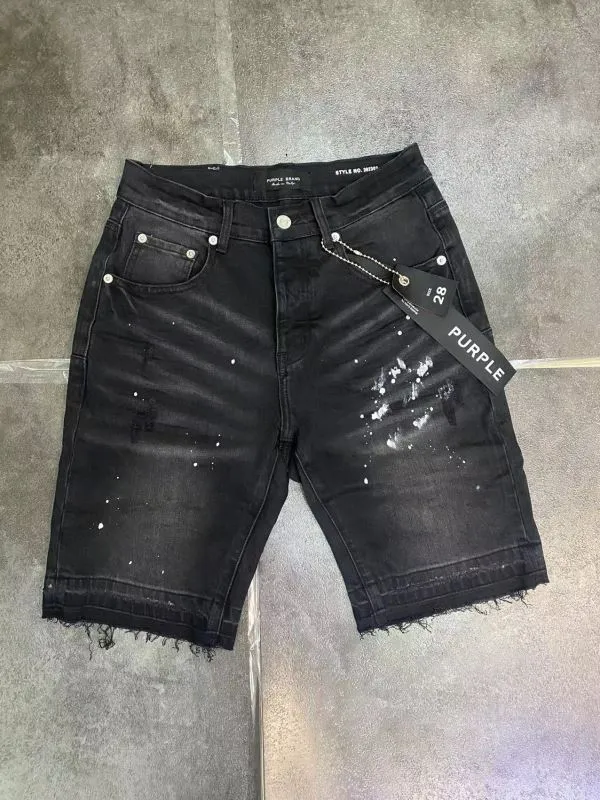 Designer heren jeans paarse jeans denim broek heren jeans korte hiphop gat short shorts casual shorts knie lenght jean kleding hoogwaardige shorts 566