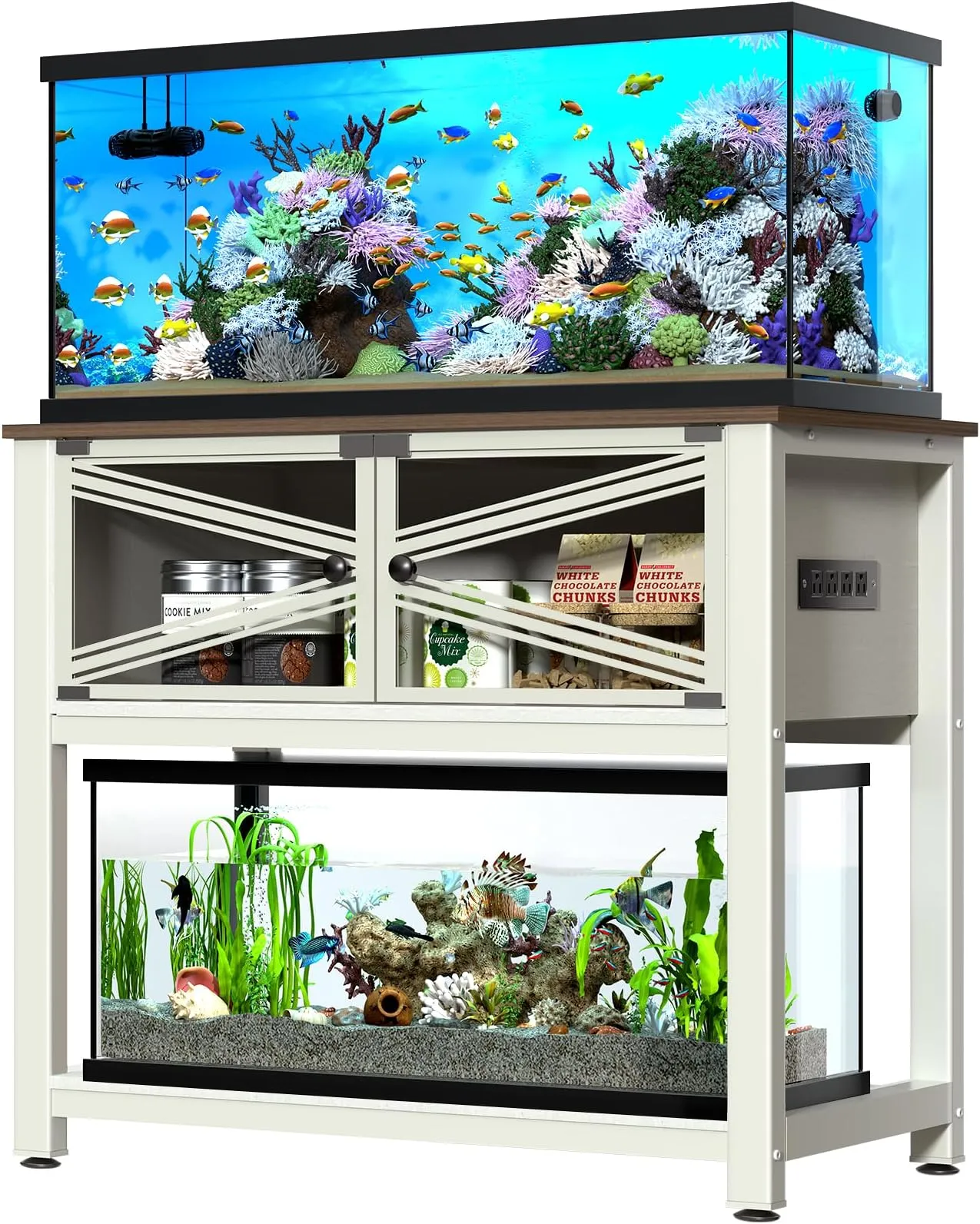40 Gallon Aquarium Stand with Heavy Duty Metal Frame and Two Glass Doors Storage Cabinet with Power Outlets from Dhgate Aquarium Starter Kits and Bundles - price 181.47 40 Gallon Aquarium Stand with Heavy Duty Metal Frame and Two Glass Doors Storage Cabinet with Power Outlets from Dhgate Aquarium Starter Kits and Bundles - price 181.47