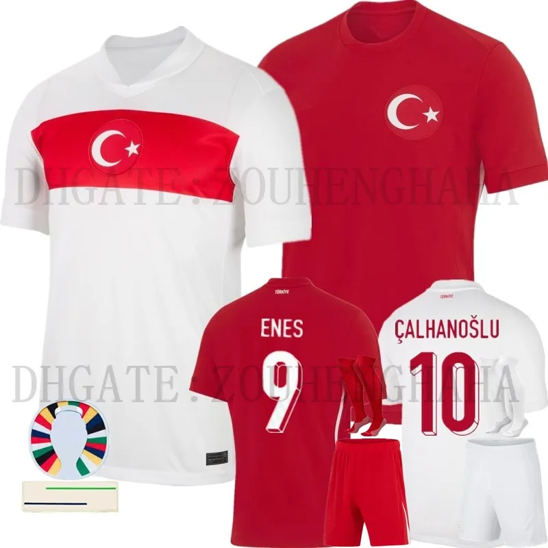 Crianças Turkiye Soccer Jersey 2024 Copa da Copa da Turquia Equipe Nacional de Turquia Demiral Kokcu Yildiz Enes Calhanoglu Camisas de futebol Kit