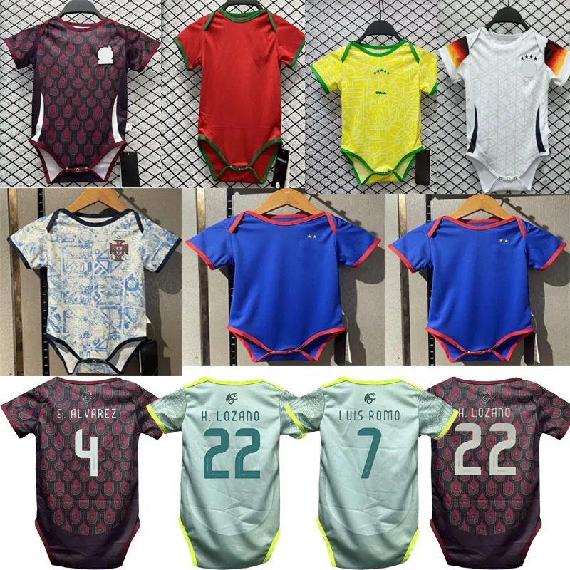 2024 Maglie da calcio francesi kit per bambini Brasile Brasile Set Kids National Team 24 25 Shirt da calcio T Child 6-18 mesi Son Boys Maillot de Foot Brasil Home