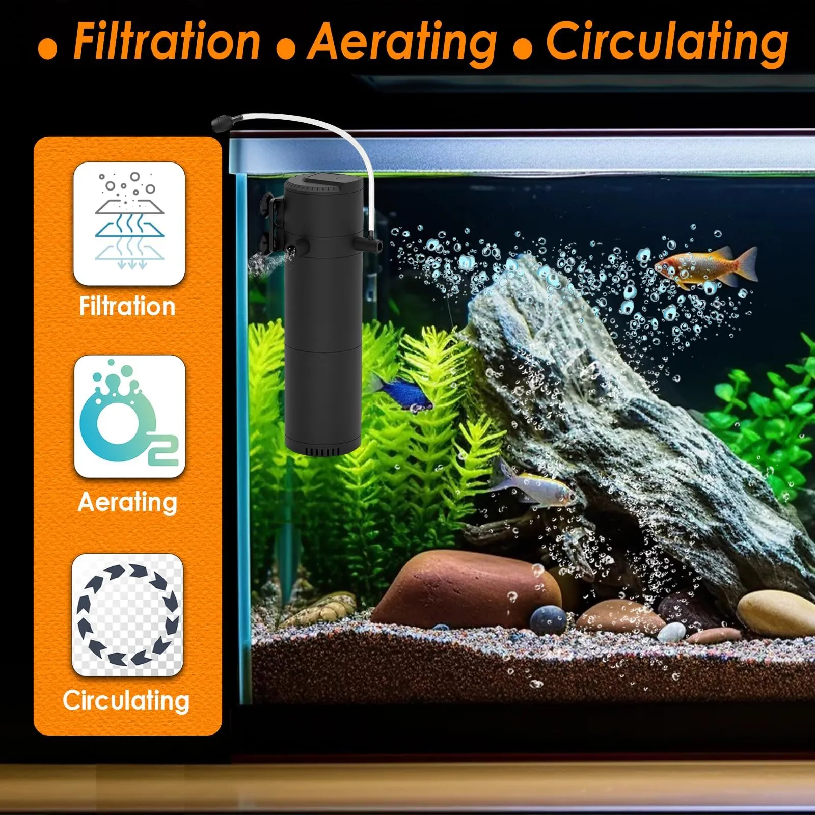 Aquaclear 110 Fish Tank Fluval Hob Filter Internal Aquarium Filter