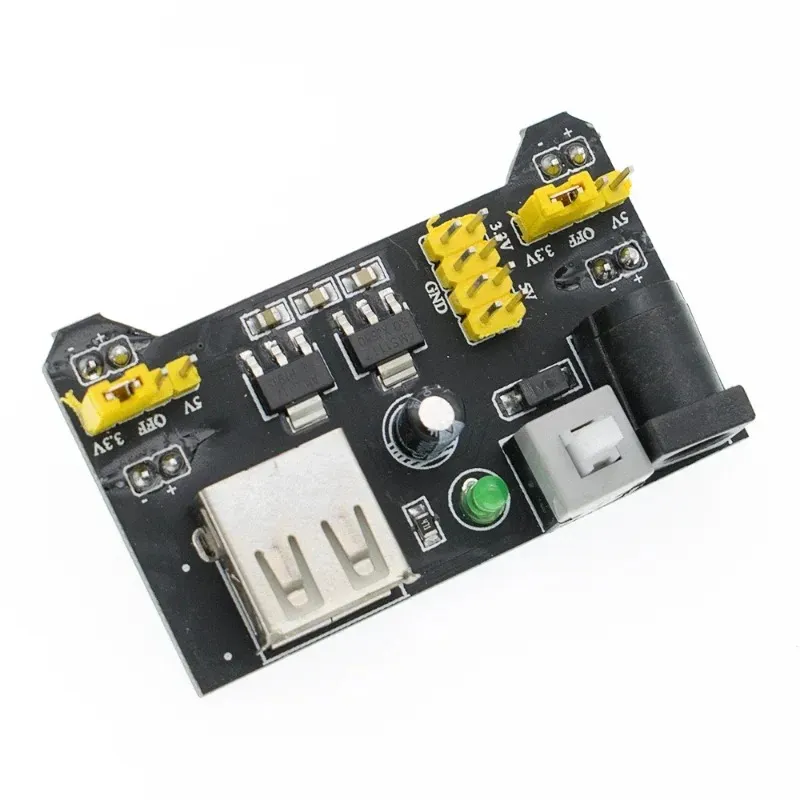 3.3V/5V MB102 Breadboard power module+MB-102 830 points Solderless Prototype Bread board kit +65 Flexible jumper wires