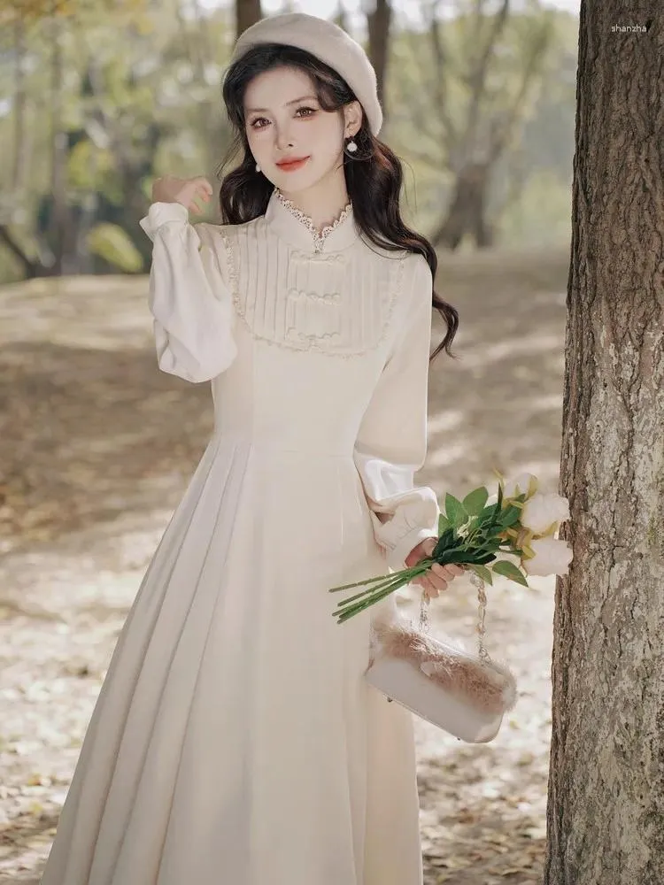 Cotton Mandarin Collar Midi Dress for Women Autumn Winter Slim Fit A-Line Peplum Mid-Calf Length from Dhgate Basic & Casual Dresses - price 52.9 Cotton Mandarin Collar Midi Dress for Women Autumn Winter Slim Fit A-Line Peplum Mid-Calf Length from Dhgate Basic & Casual Dresses - price 52.9