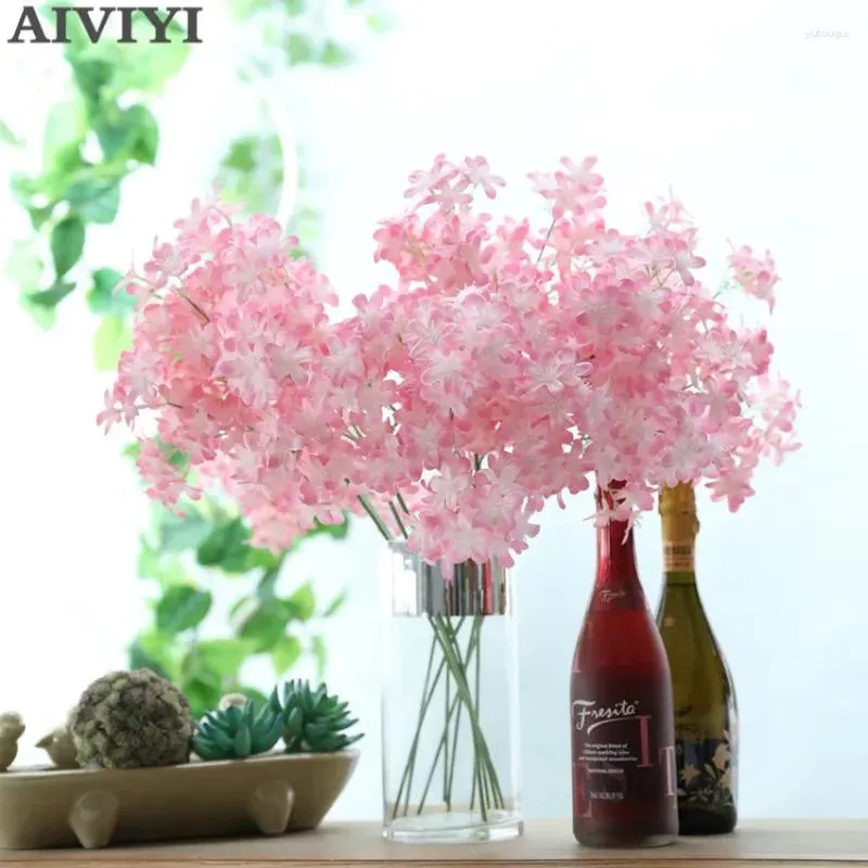 Decorative Flowers 60cm Artificial Silk Clove Hydrangea Home Decoration Wedding Scene Layout Accessories Pography Props