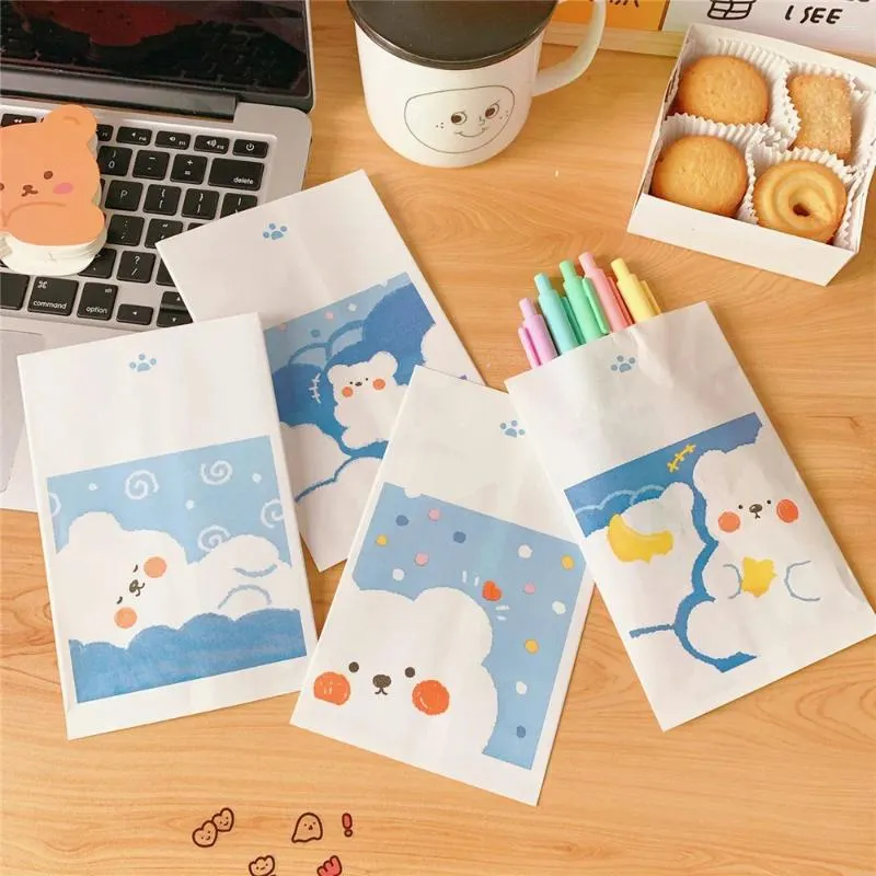 Förvaringspåsar 5ps återanvändbar kawaii tom arrangör infoga små påse saker baper godis bar sötsaker penna fall totes förpackning presentpapper