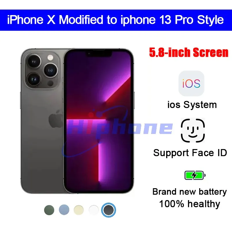 Iphone Modified Apple IPhone X Refurbished, Modified To 13 Pro Style... From Hi_phone ...
