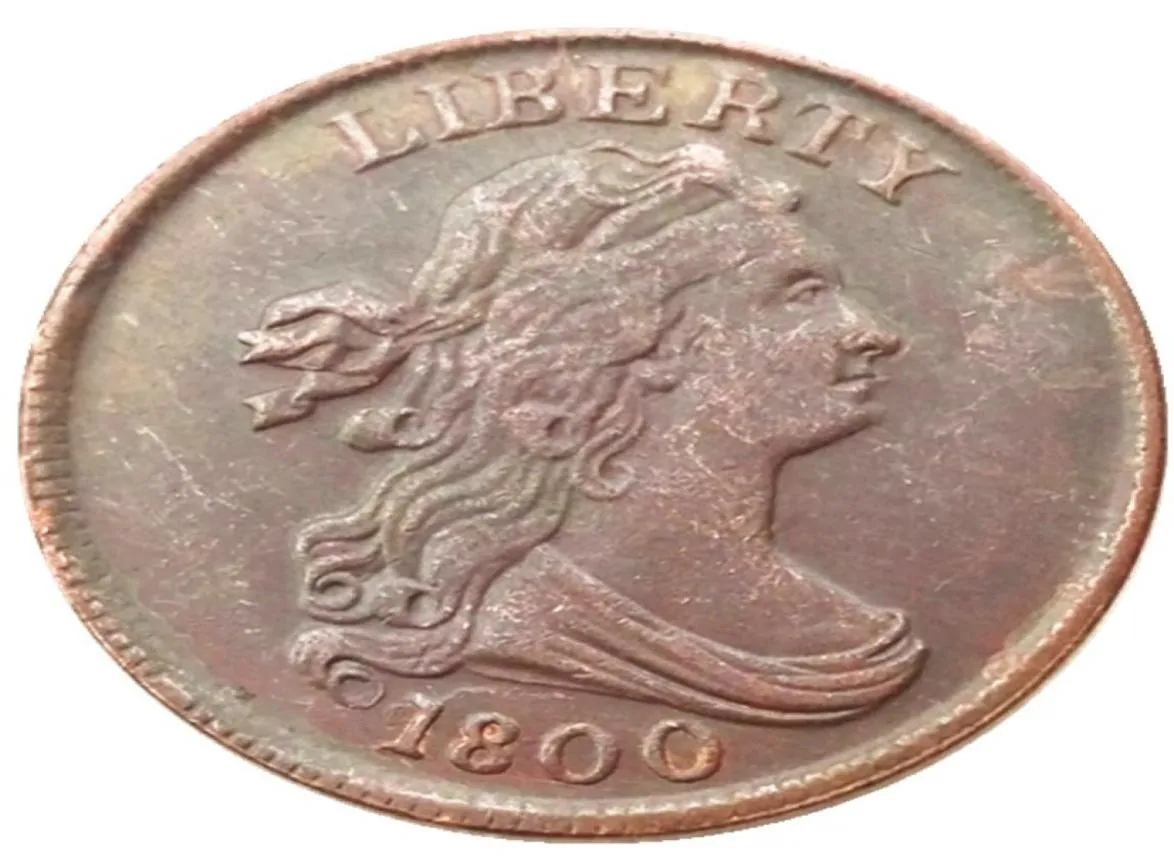 US 18001808 8PCS Datum für gewählte drapierte Büste Halb Cent Copper Craft Copy Dekoration Münzschmuck Home Dekoration Accessoires5289099