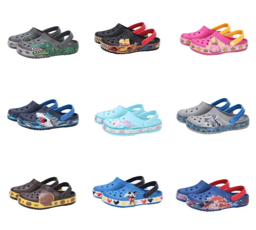 Dzieci Flip Flops Kapcieczki projektant maluchów sandałów crsc urok designerski DIY Cartoon Buty łańcucha jednorożec