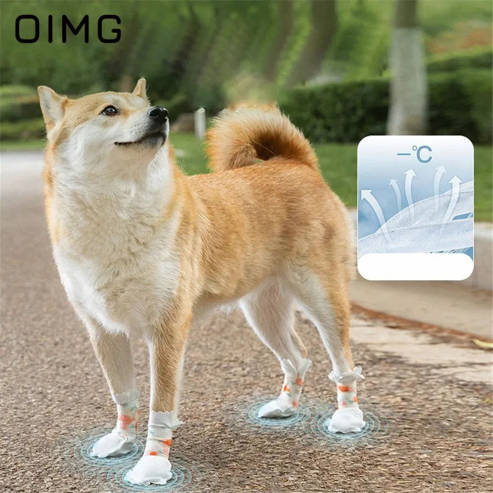 Sapatos oimg anti -desgaste desgaste de desgaste de sapatos descartáveis cães pequenos cães médios tampas de pé de estimação de animais de estimação shiba inu cães suprimentos de sapatos de cachorro