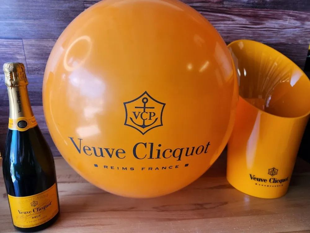 10 Veuve-Clicquot Orange Balloons XL Size New