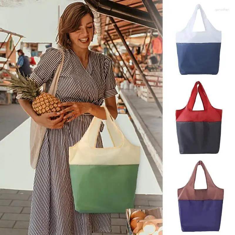 Sacs de rangement sac d'épicerie pliable grande capacité non tissé boîtier de voyage femmes shopping hands sac à main réutilisable sac durable