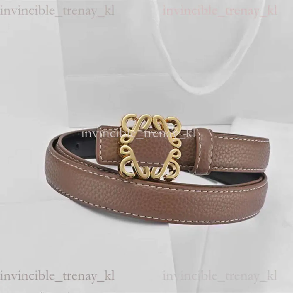 Luxury Designer Belts Högkvalitativ äkta läder Loewew Belt Reversible Girdle Bredd 2,5 cm unisex Trendy midjeband Golden Alloy Smooth Buckle Mens Belt 320