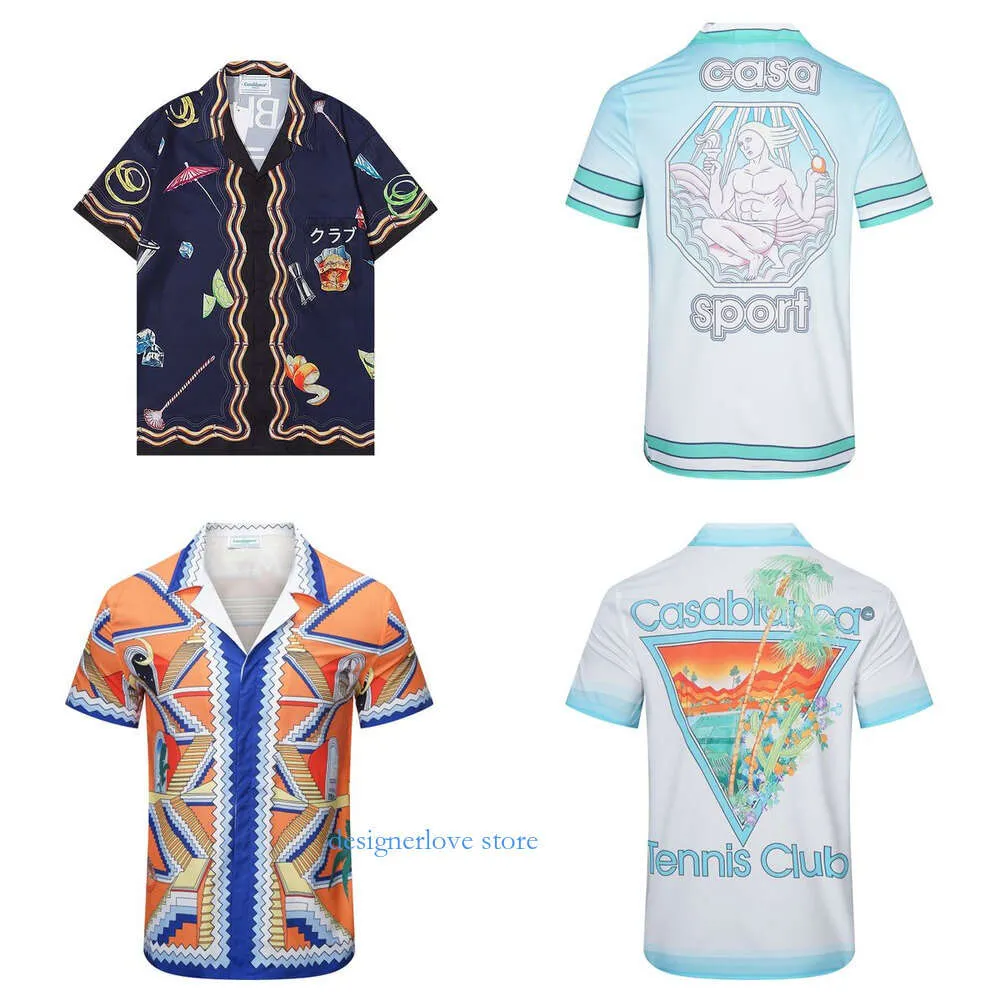 Casablanc Shirt Men Designer Shirts masao san imprimement pour hommes décontractés pour femmes en vrac Casablacnca manches courtes T-shirt de luxe T-T-Qualité TEES TOPS MAN Clothing