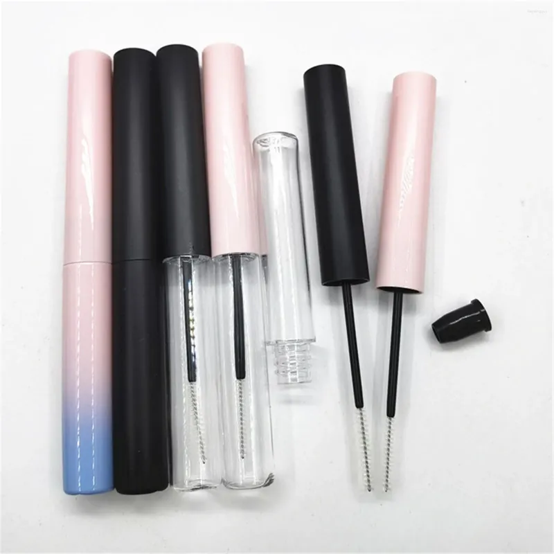 Botellas de almacenamiento Heallor 4 ml Color Mascara Tubo vacío Cosmética de maquillaje de cepillo de pincel ultra fino