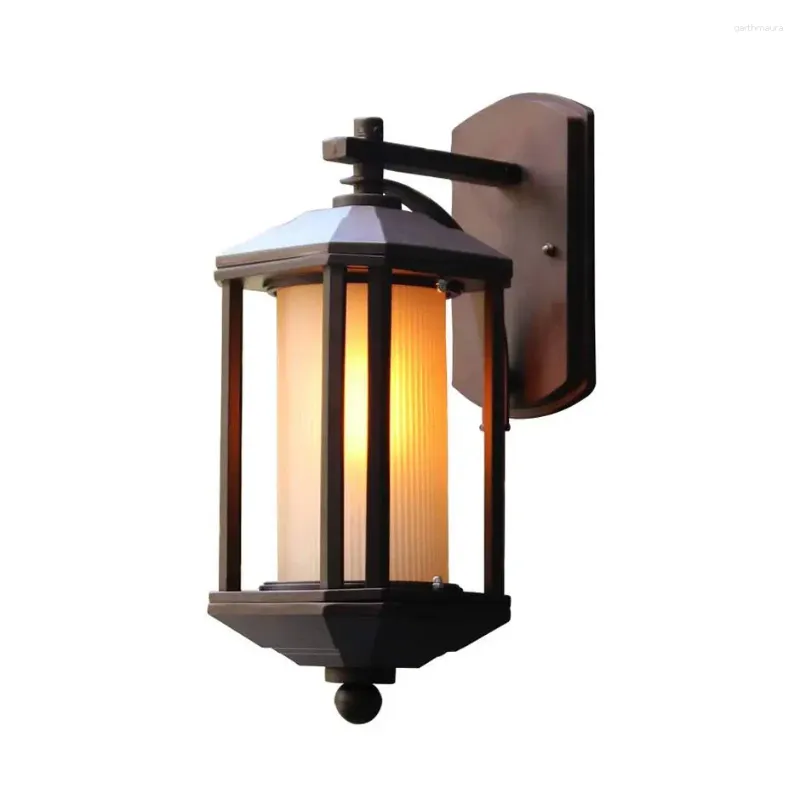 Wall Lamps American Industrial Retro Lamp Die-Cast Aluminum Glass Lampshade Outdoor Restaurant Nordic Bar Aisle Light