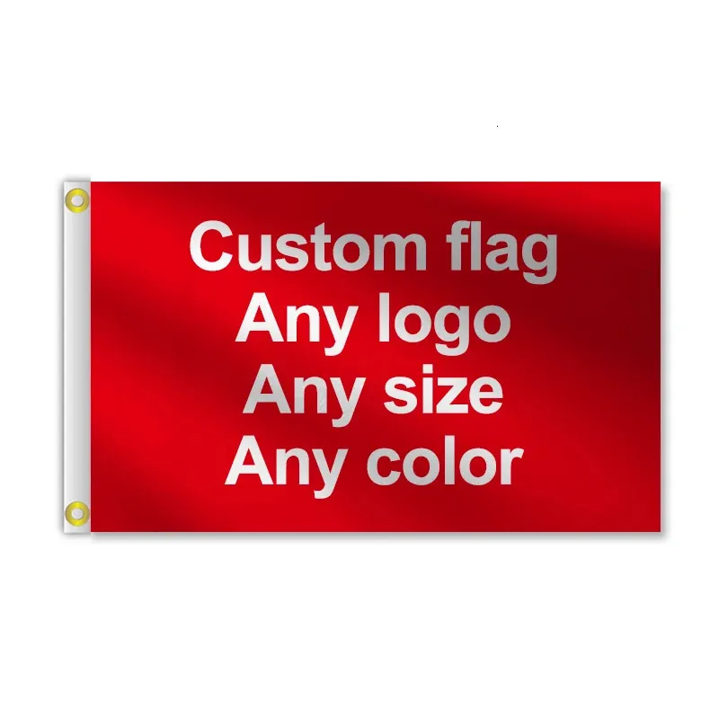 Wholesale 100D Polyester Custom Flag Business Advertisement Customized Banners Decoration 240426