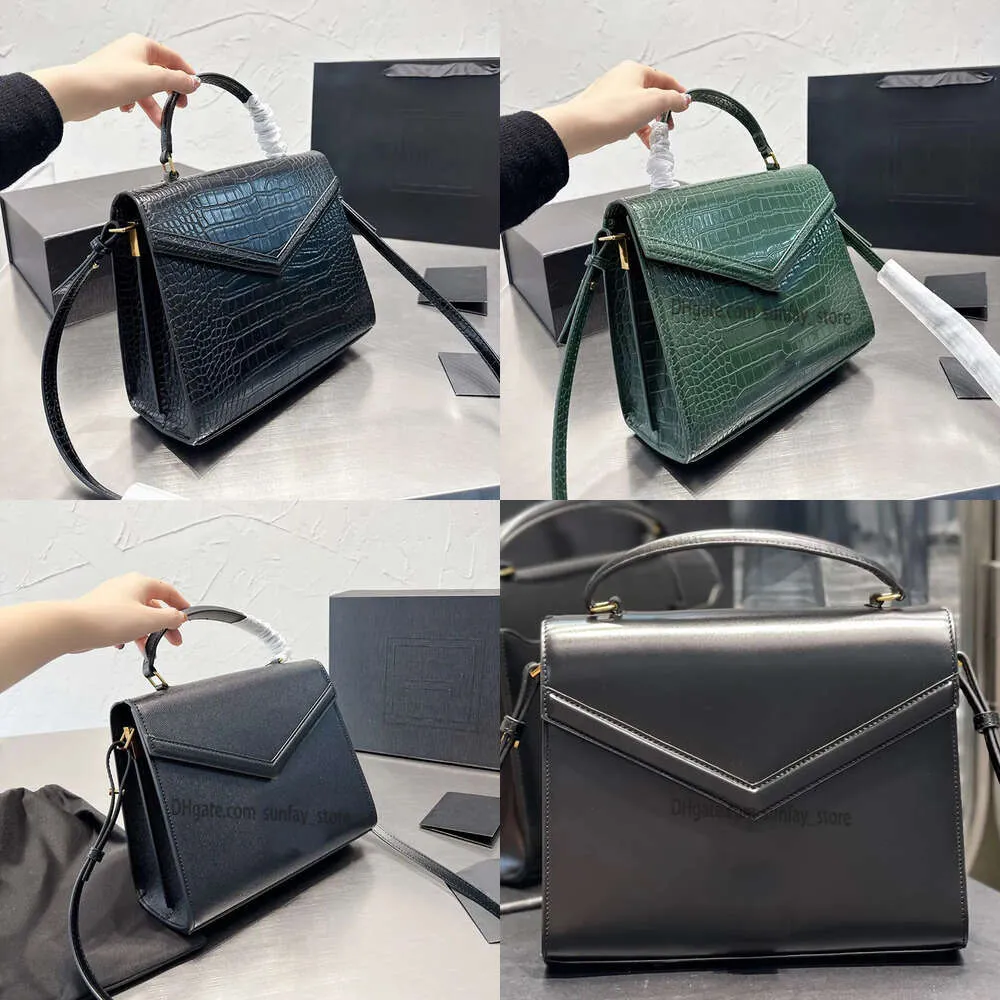 Tas cassandra flap handtassen kaviaar tote alligator schouder messenger zwarte vrouwen ontwerper handtas metalen letter mode crossbody tas originele kwaliteit