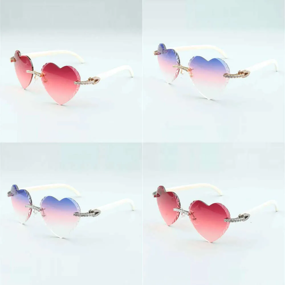 Ventas Directas Nuevas gafas de sol en la lente de corte en forma de corazón