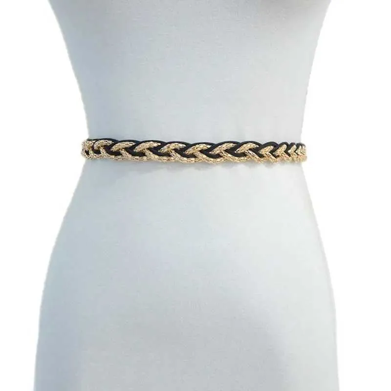 Cintos da cintura Cintos novas femininas de verão Moda Moda Doce Metal Cadeia trançada Correias de cor da cintura Belts de decoração para mulheres Marca de designer de luxo