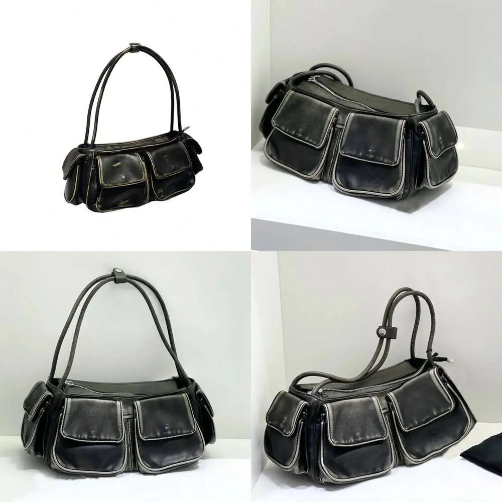 Y2k Vintage Underarm Bags For Women Designer Handbags And Purses 202 New In Moto & Biker Multiple Pockets Square Shoulder 17Db# Original Quality