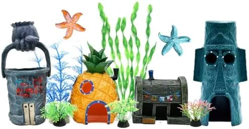 Aquarium Decorations House Ornament Kit Unique Fish Tank Decor For