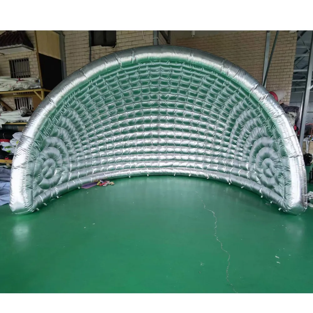 wholesale Party Disco inflatable half igloo tent air dome luna for advertising white silvery stage marquee