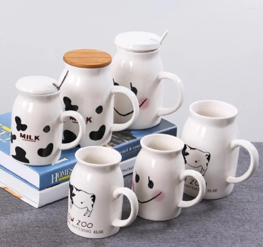 Kupalar küçük boyutlu süt karikatür desen reklam kupa seramik fincan yaratıcı çift su kahve