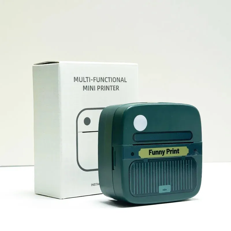 Mini Thermal Printer Portable Printer for Office Study Office Label Printer Compatible with Phone PC 203DPI 240420