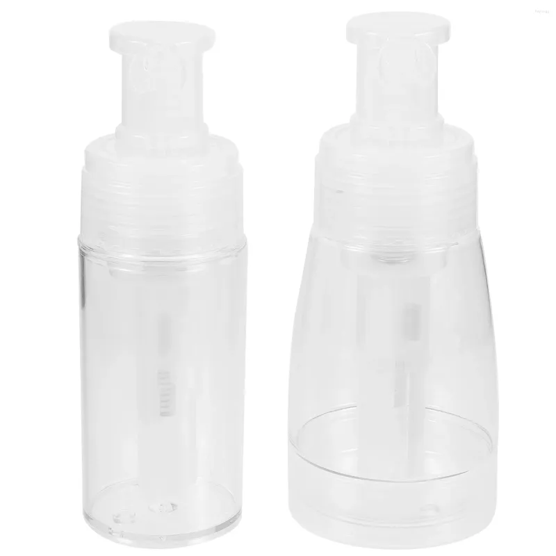 Bottiglie di stoccaggio 2 pcs in polvere spray bottiglia ricaricabile da viaggio portatile a bottiglia portatile