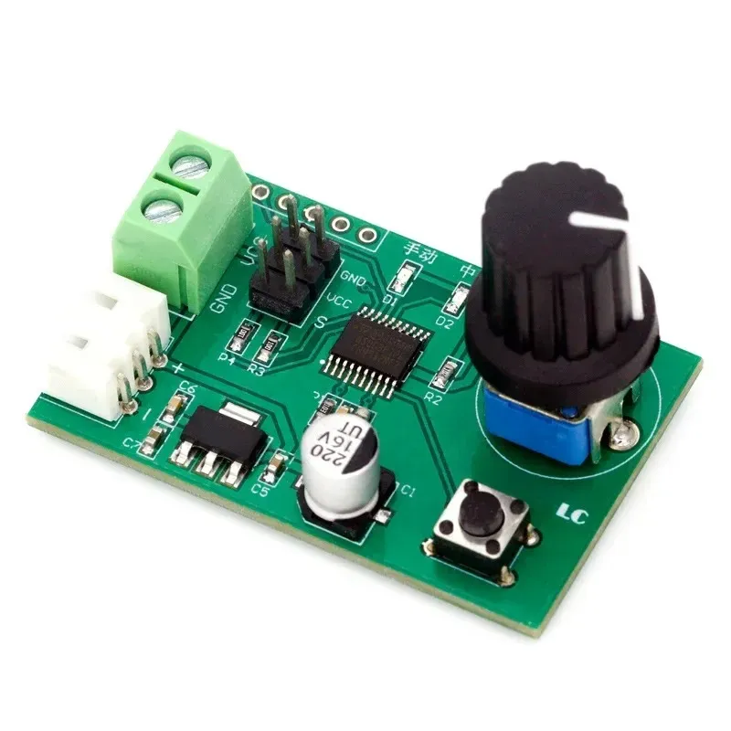 MG995 MG996 SG90 Dual Channel Servos Adjustable Knob Serial Control Board Switch 8-Bit MCU Steering Gear Debugging Module