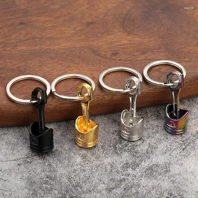 Keychains Car Moteur de voiture Piston Keychain Pendre Zinc Pendre Créative Key Ring Chain pour hommes Boys Pilotes Cadeaux Accessoires automobiles